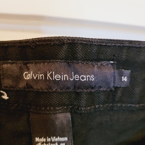 Calvin Klein Womens Classic Black Lean Bootcut Flap Pocket Jeans Size 14 - Picture 4 of 11